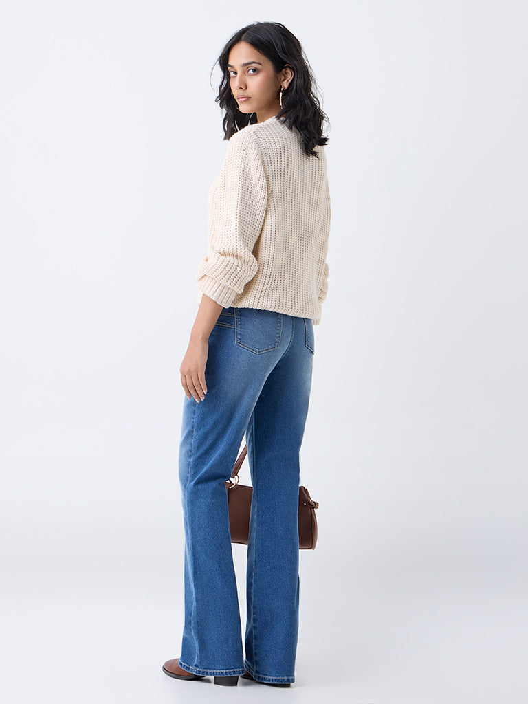 LOV Blue Faded High-Rise Jeans