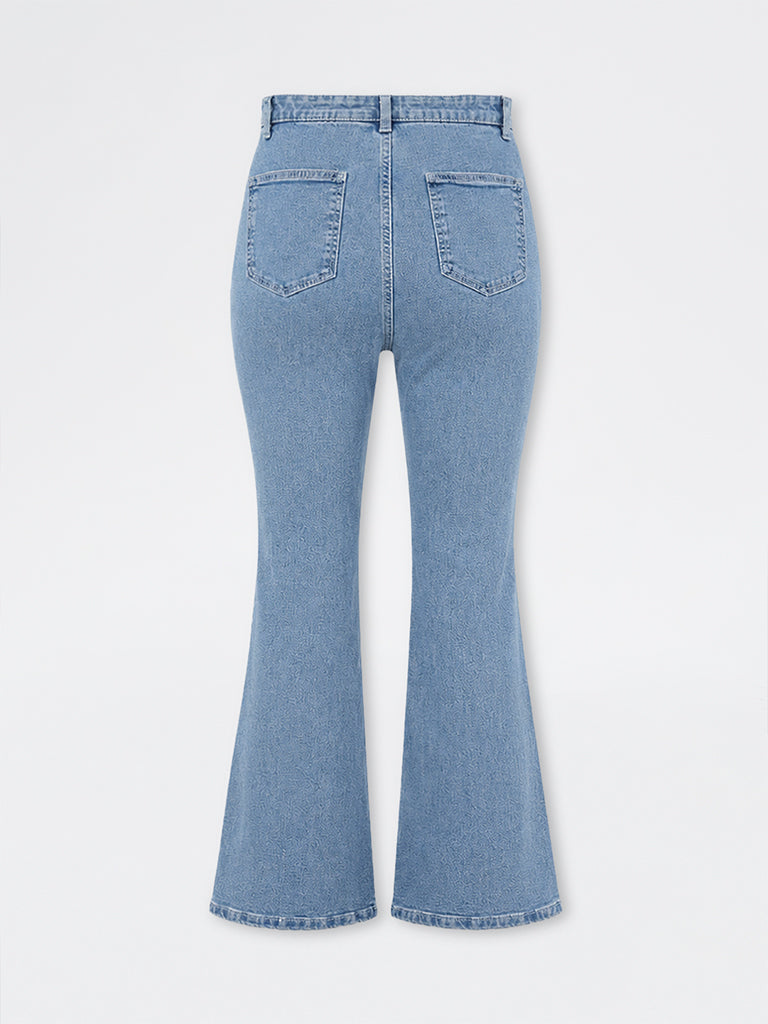 LOV Blue Flared High-Rise Jeans