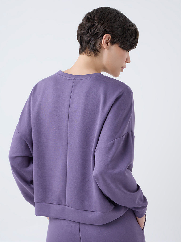 Wunderlove Purple Solid Sweatshirt