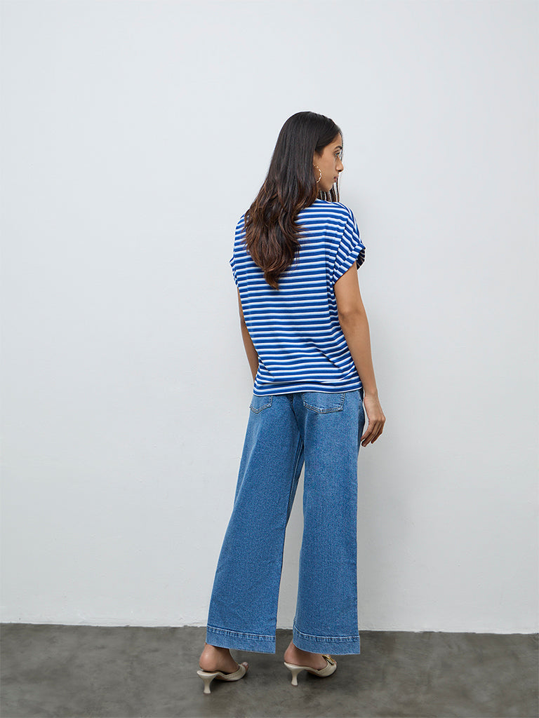 LOV Blue Washed High-Rise Jeans