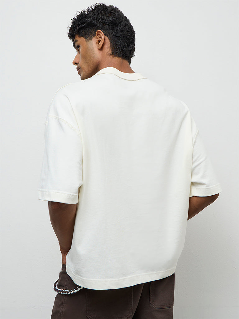 Nuon Off-White Oversized Cotton T-Shirt