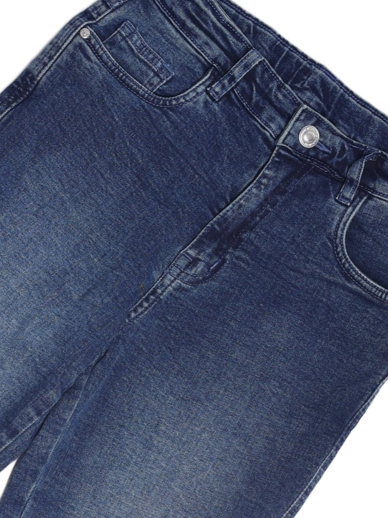 Y&F Kids Girls Blue Stretch Flare-Fit Jeans