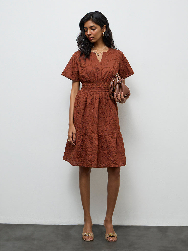 aje aura denim dress Mini Tunic Dress-SEA SPRAY WASH / 8 Color:Natural V1 (Undyed) Denim dress floral bodice Questions on California dress