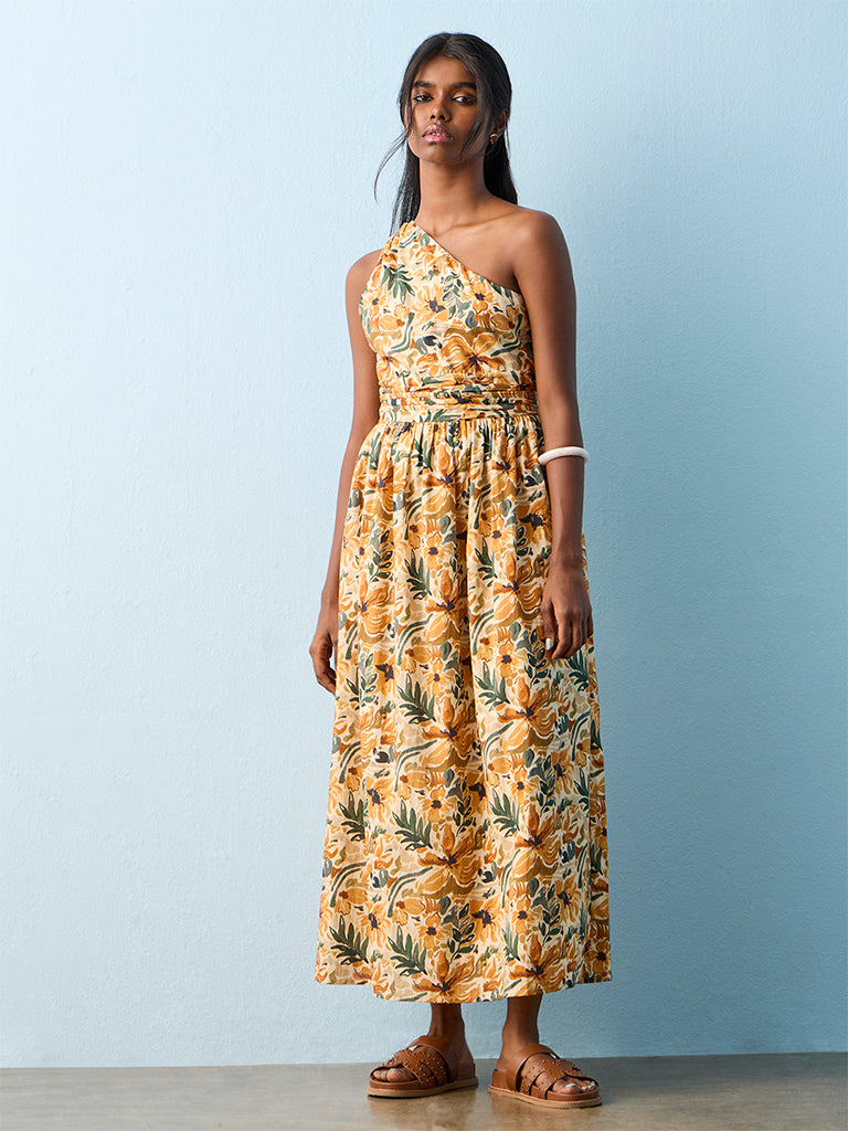 one shoulder paisley dress MISSGUIDED One Shoulder Ruched Mini Dress With Blue Paisley PrintMISSGUIDED
