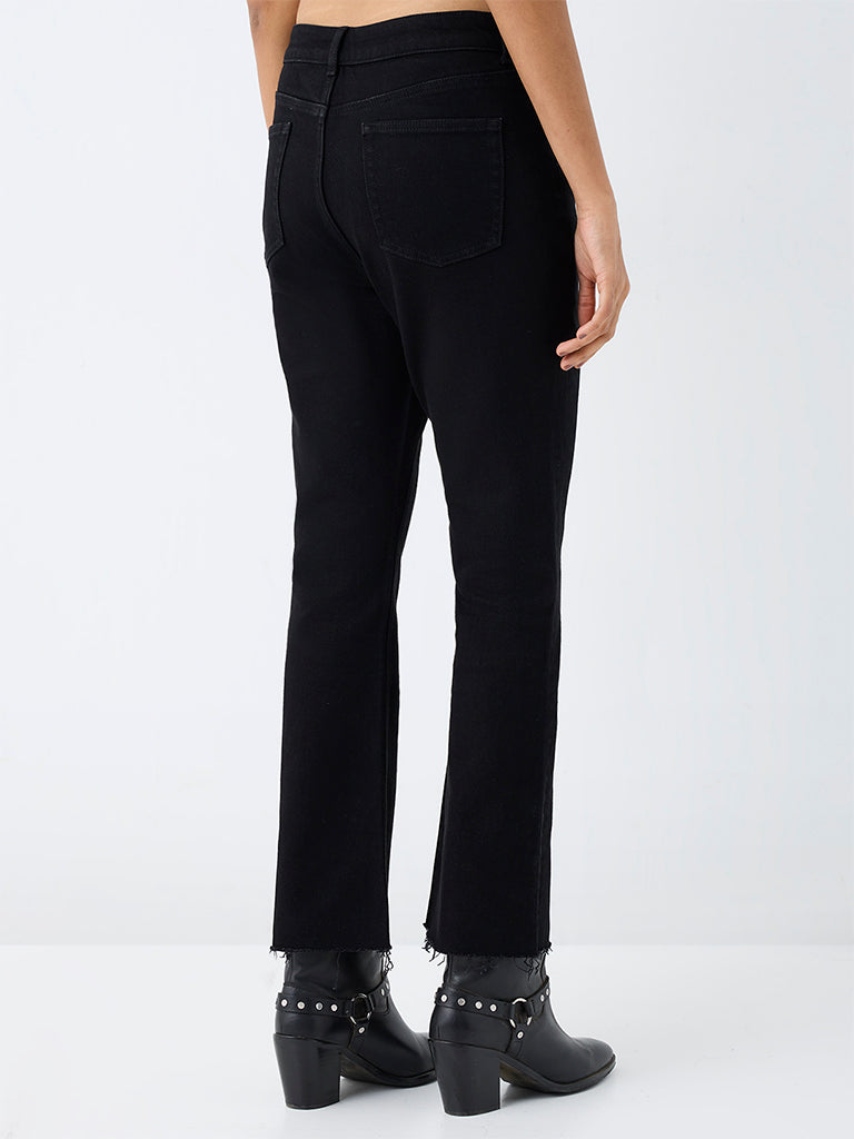 LOV Black-Wash High-Waist Relaxed Fit Jeans
