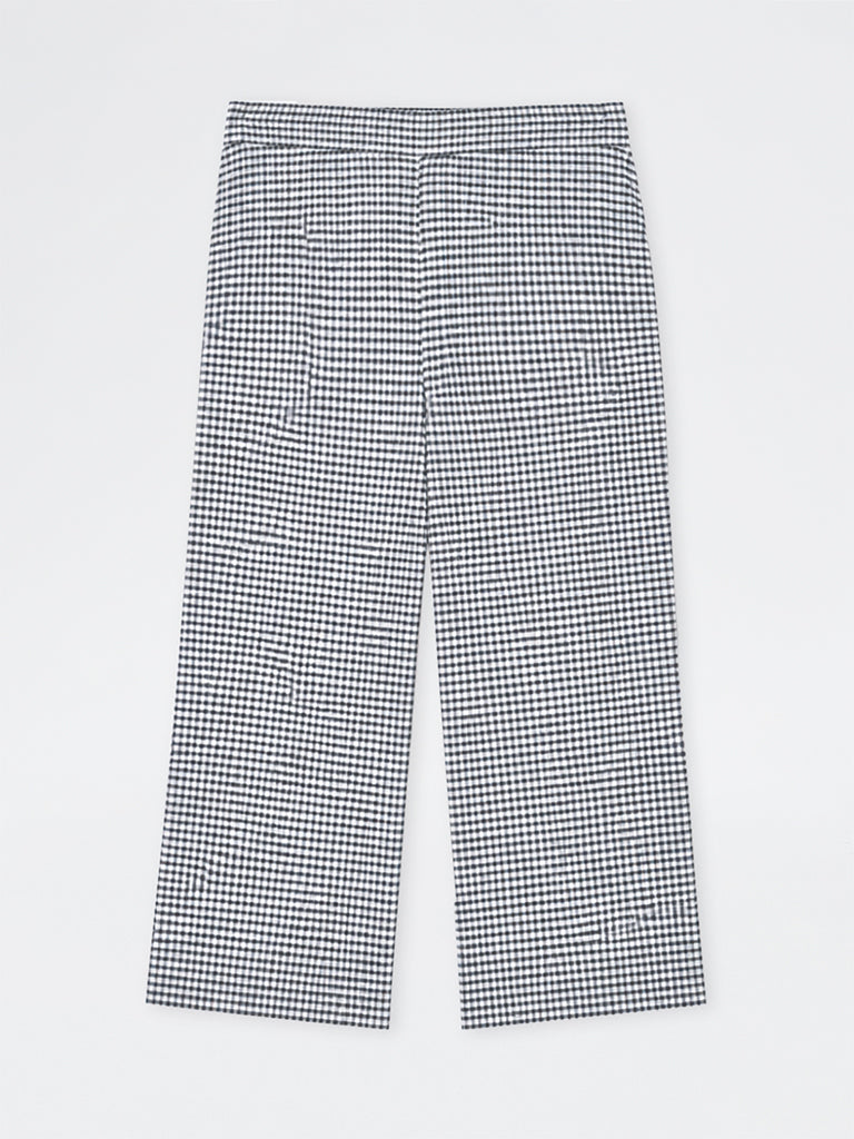 Gia Black and White Striped High-Rise Pants