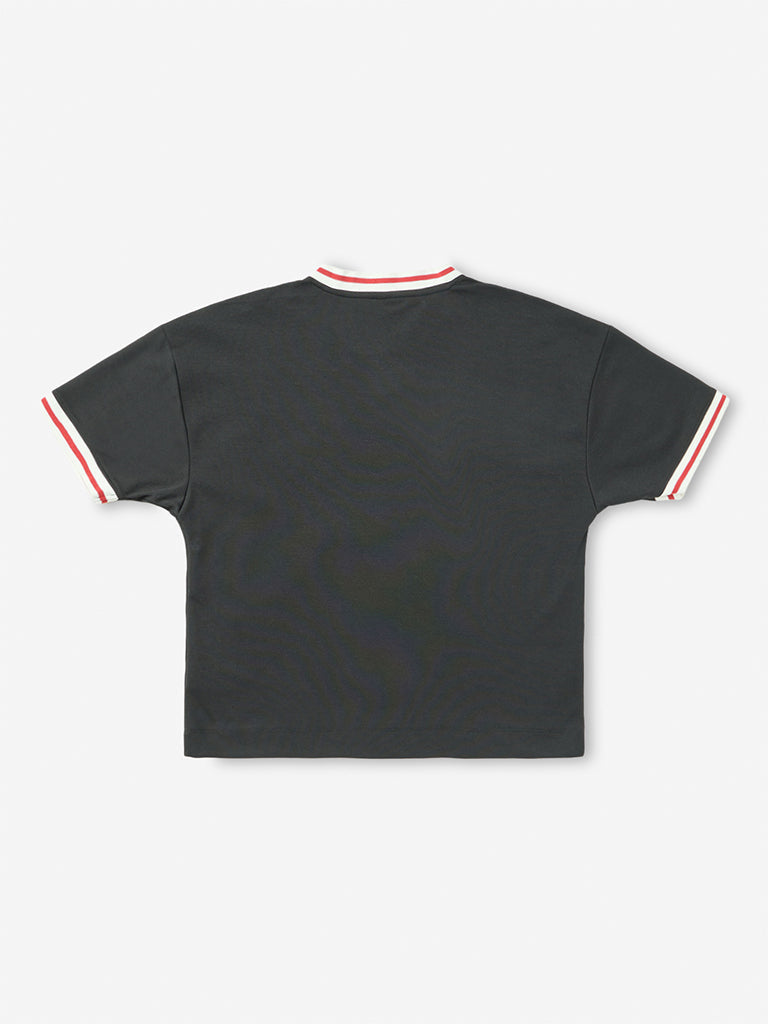 Boys Black Numerical Printed T-Shirt