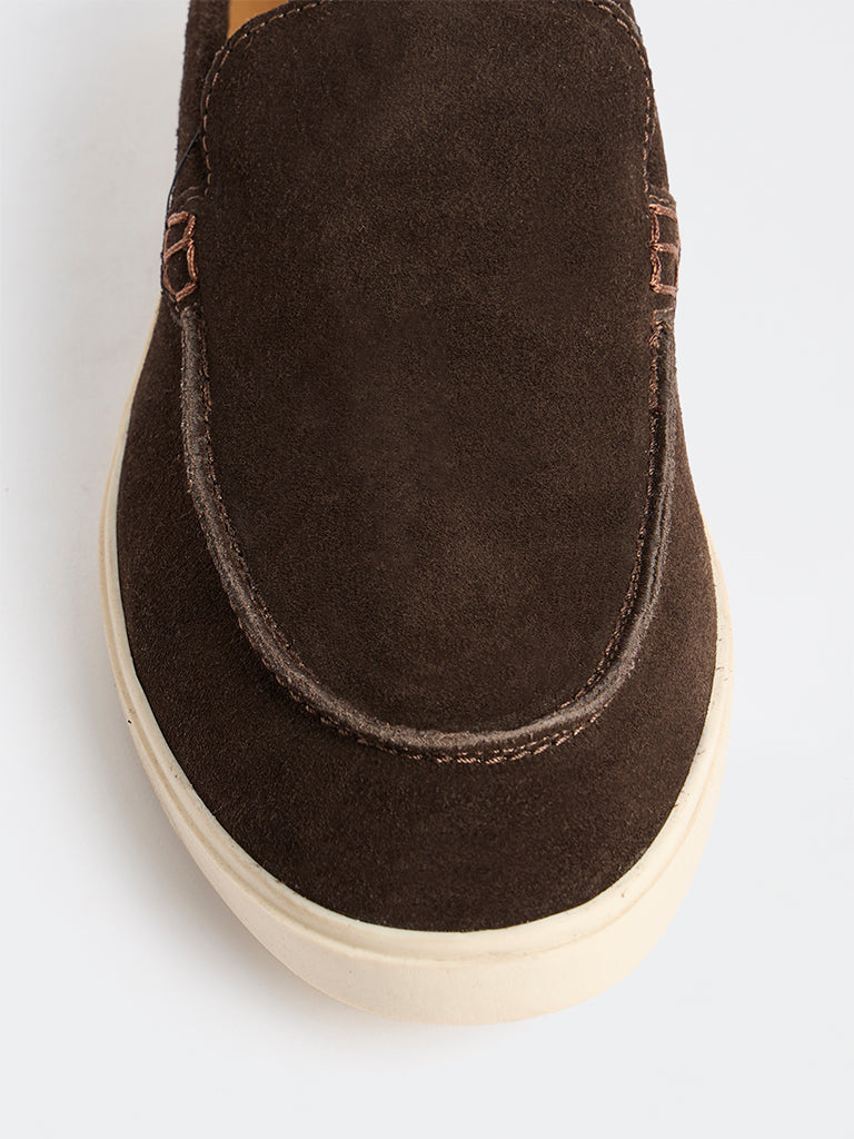 SOLEPLAY Dark Brown Suede Loafers
