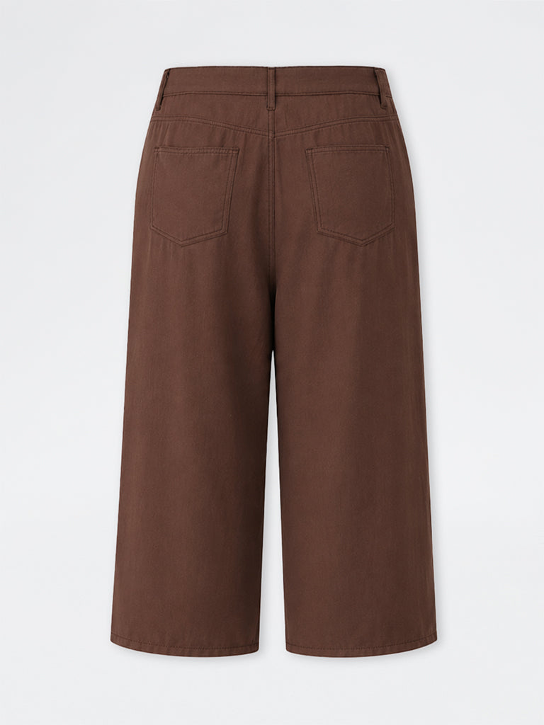 Gia Brown Solid High-Rise Jeans