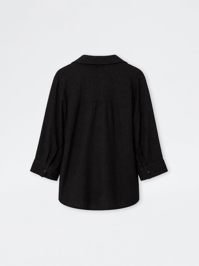 Gia Black Solid Shirt