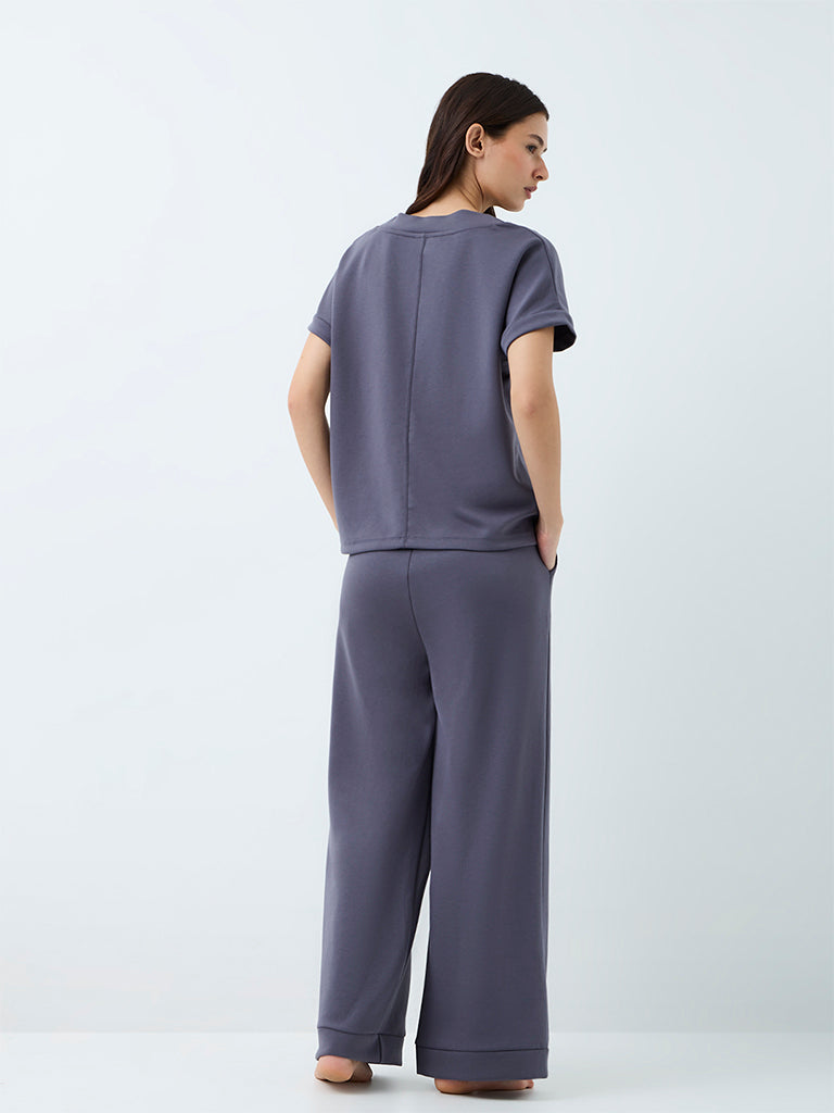 Wunderlove Charcoal Solid High-Rise Pants