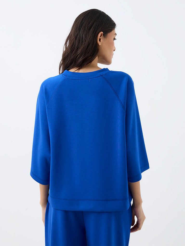 Wunderlove Blue Solid T-Shirt