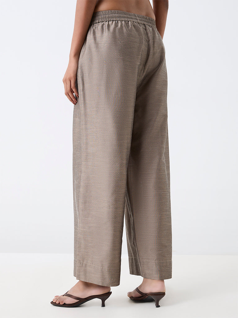 Utsa Grey Solid Pants