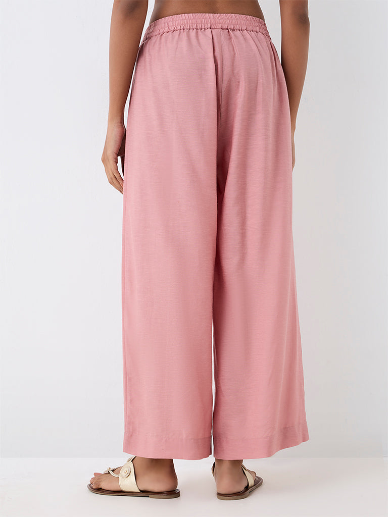 Zuba Pink Solid Pants