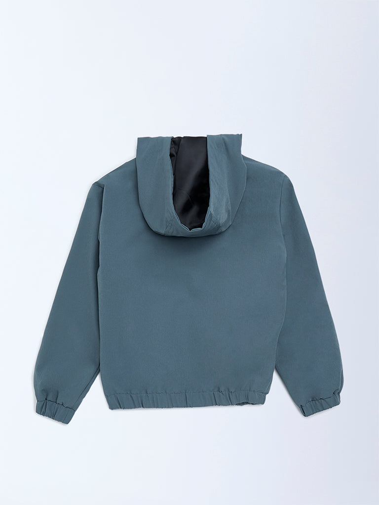 Y&F Kids Boys Teal Bomber Jacket