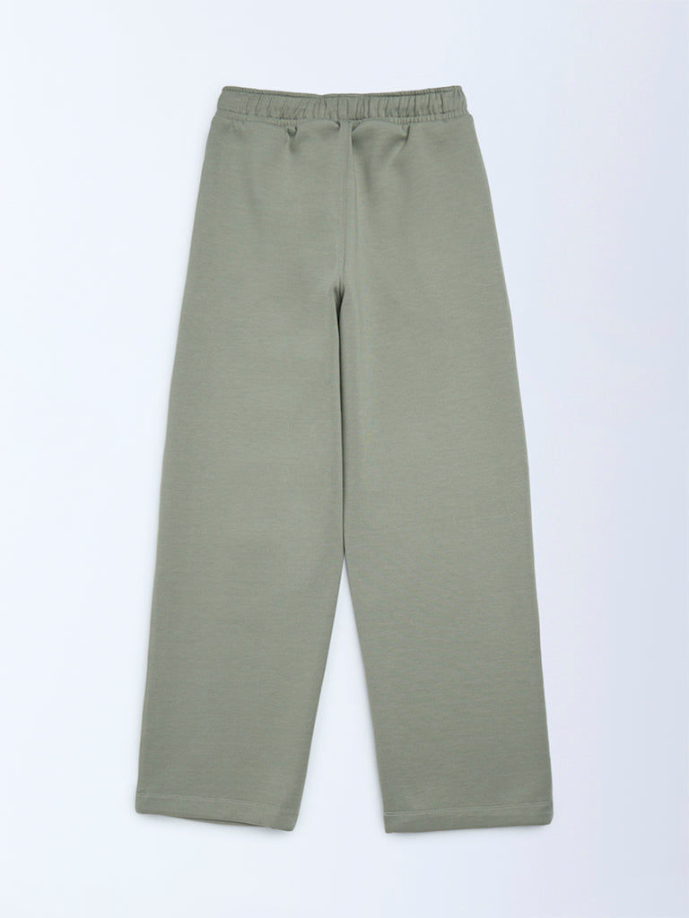Y&F Kids Boys Sage Printed Mid-Rise Pants