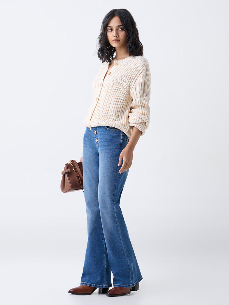 LOV Blue Faded High-Rise Jeans
