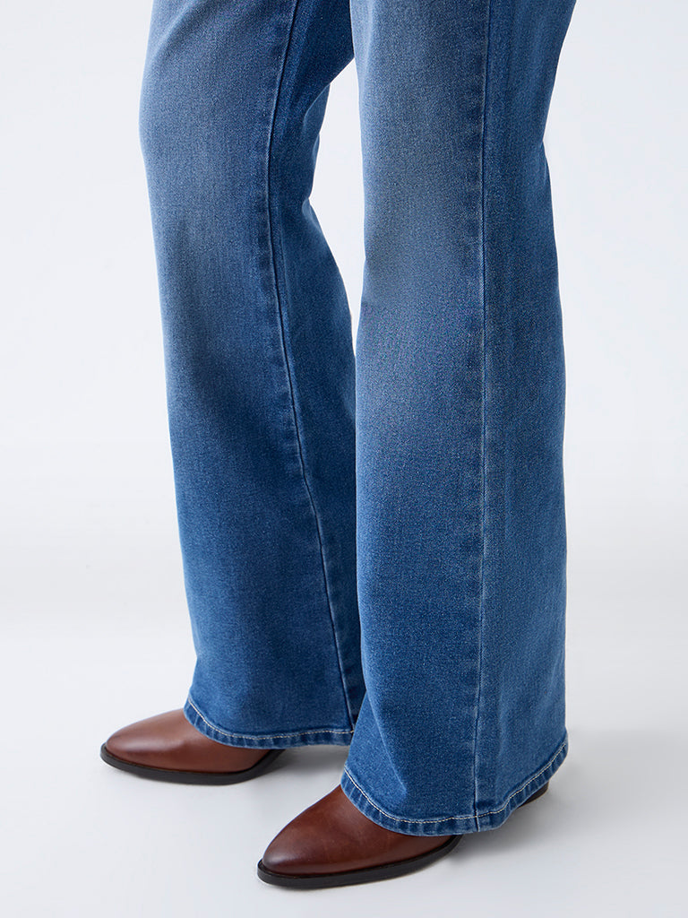 LOV Blue Faded High-Rise Jeans