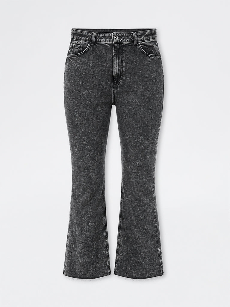 LOV Grey Faded High-Rise Jeans