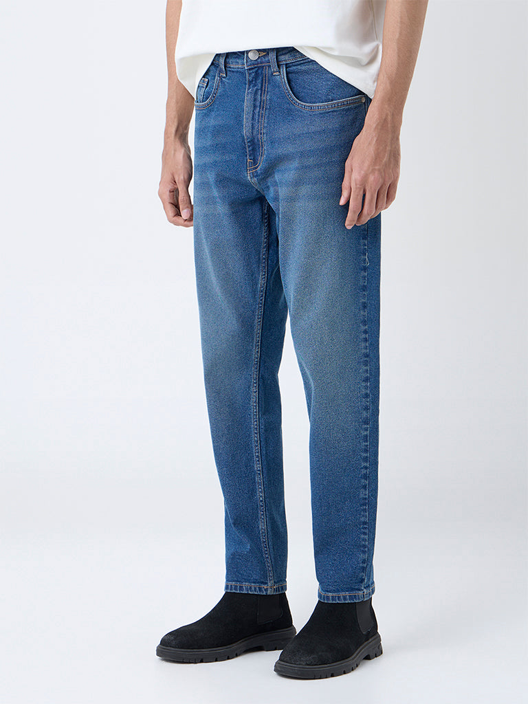 Nuon Blue Slim-Fit Mid-Rise Jeans