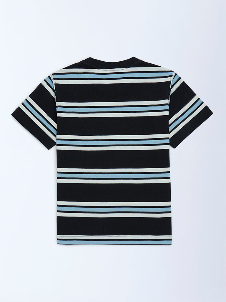 Boys Multicolour Striped T-Shirt
