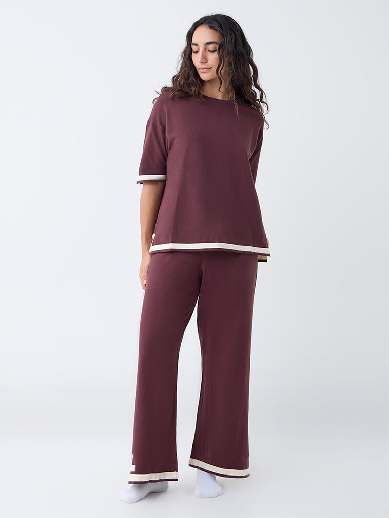 Wunderlove Brown High-Rise Lounge Pants