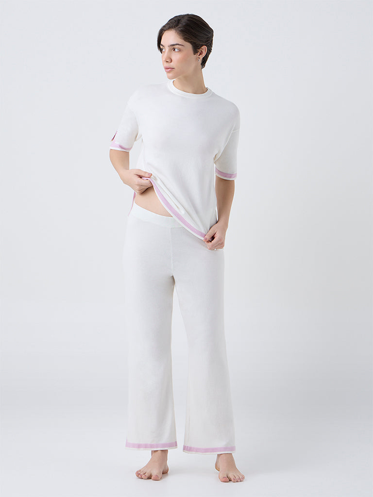 Wunderlove Off-White High-Rise Pants