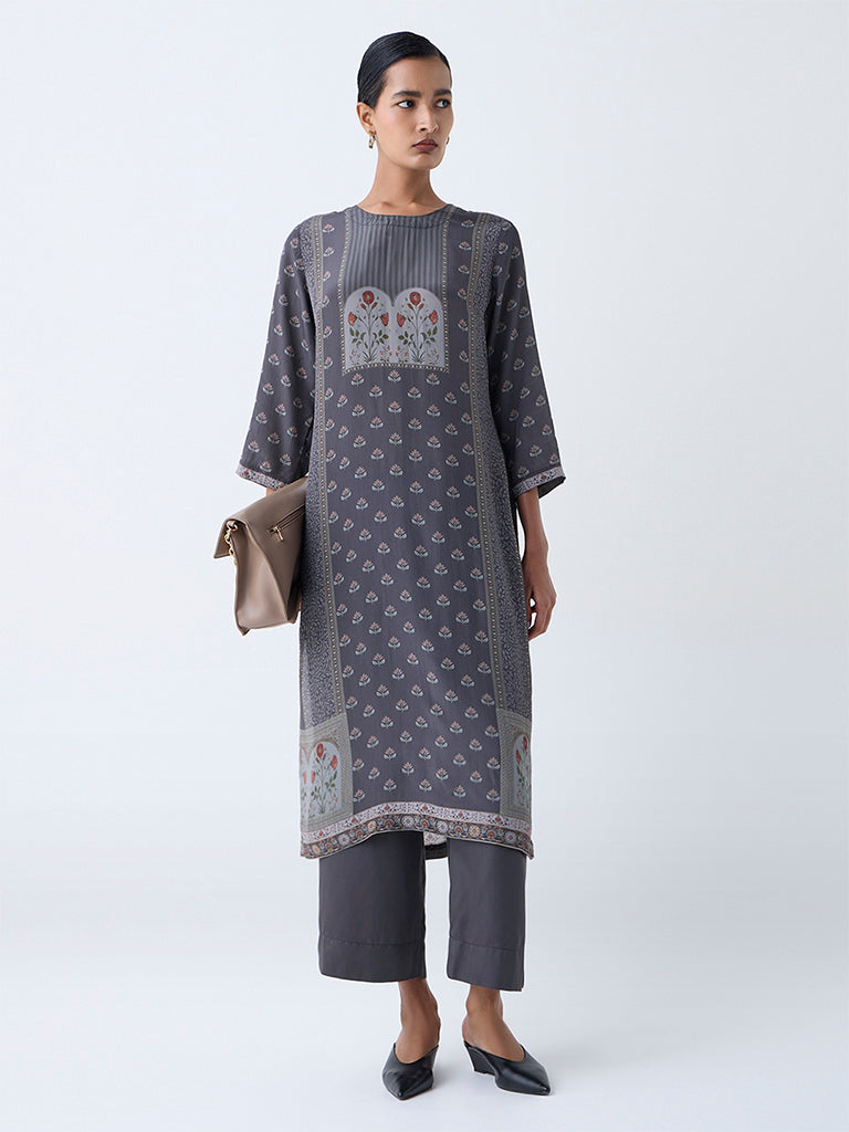 Zuba Grey Solid Pants