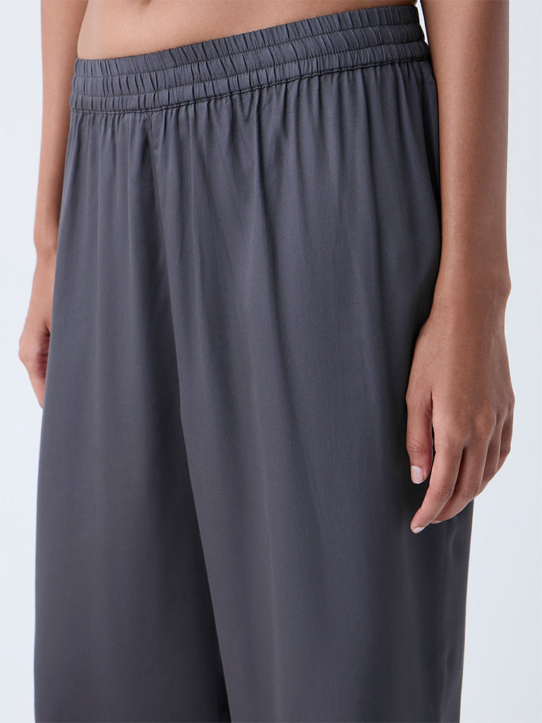 Zuba Grey Solid Pants