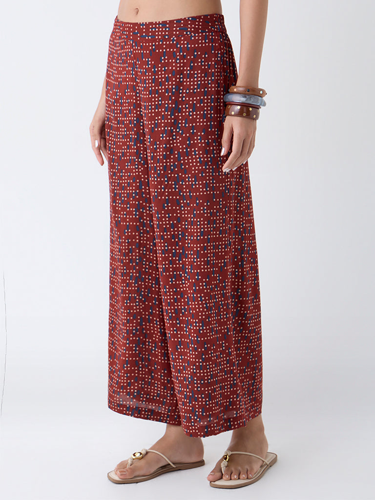 Utsa Rust Geometric Design Palazzos