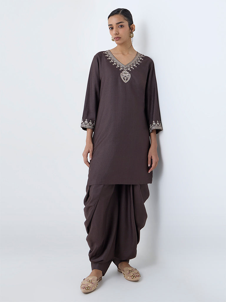 Zuba Charcoal Dhoti-Style Pants
