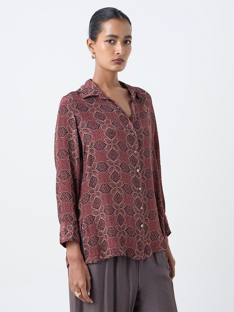 Zuba Rust Bagru Printed Tunic