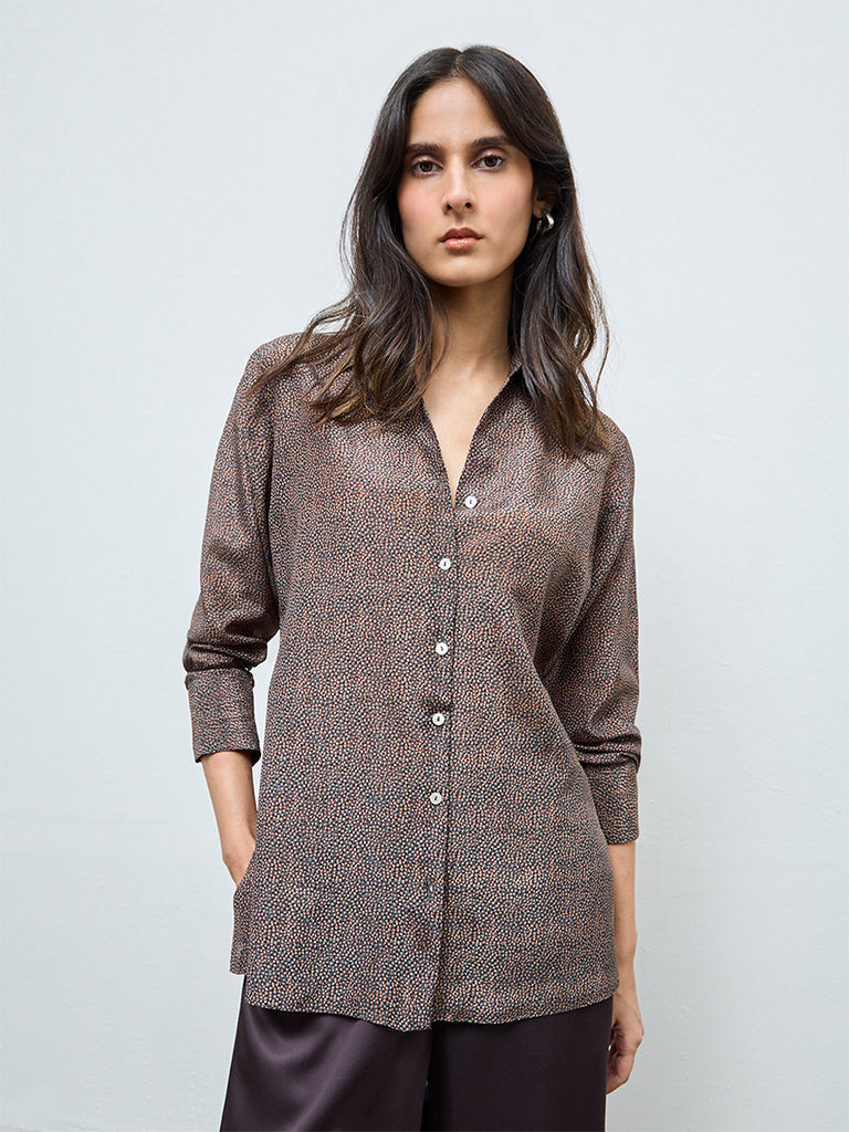 Zuba Charcoal Printed Tunic