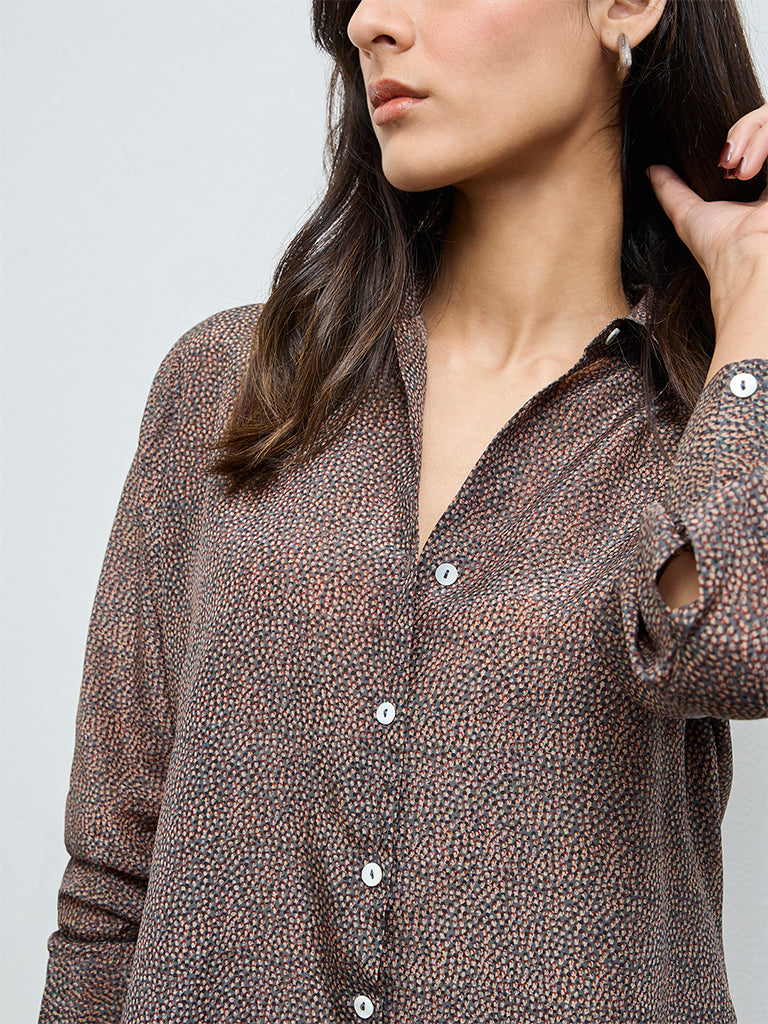 Zuba Charcoal Printed Tunic