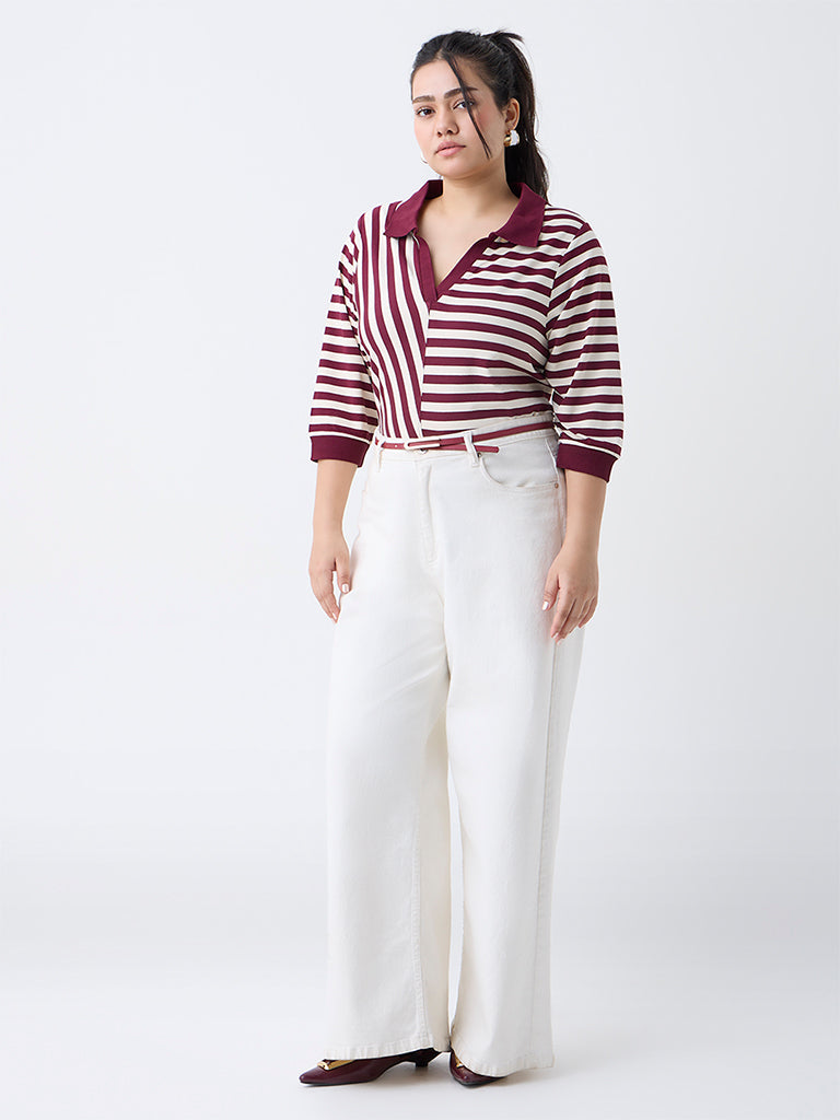 Gia Wine Striped T-Shirt