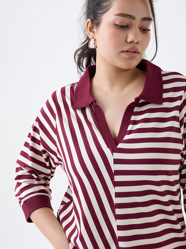 Gia Wine Striped T-Shirt