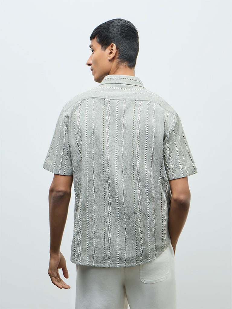 ETA Sage Embroidered Relaxed-Fit Cotton Shirt
