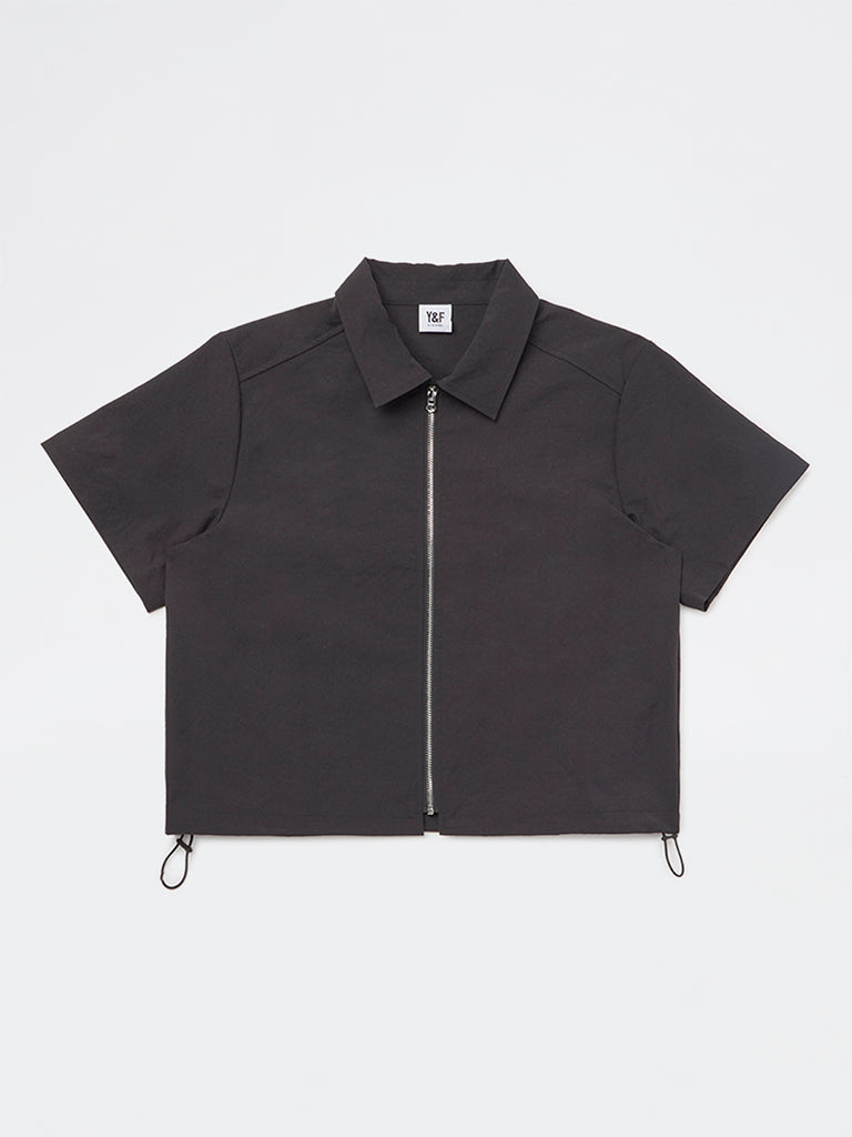Y&F Kids Girls Black Solid Shirt