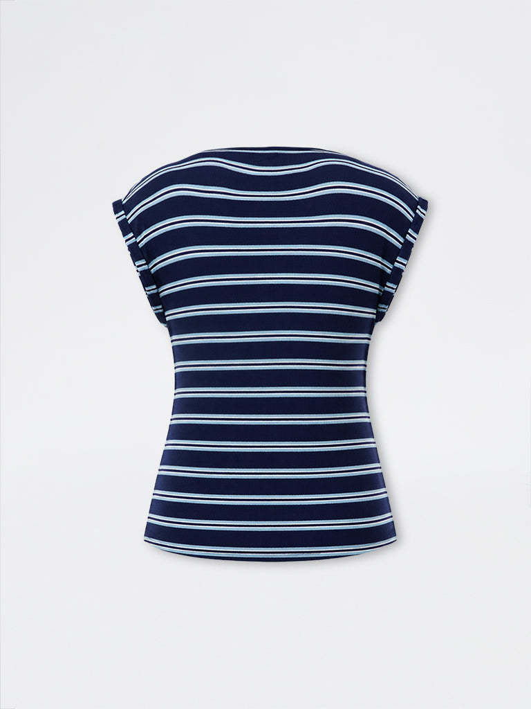 Gia Navy Striped T-Shirt