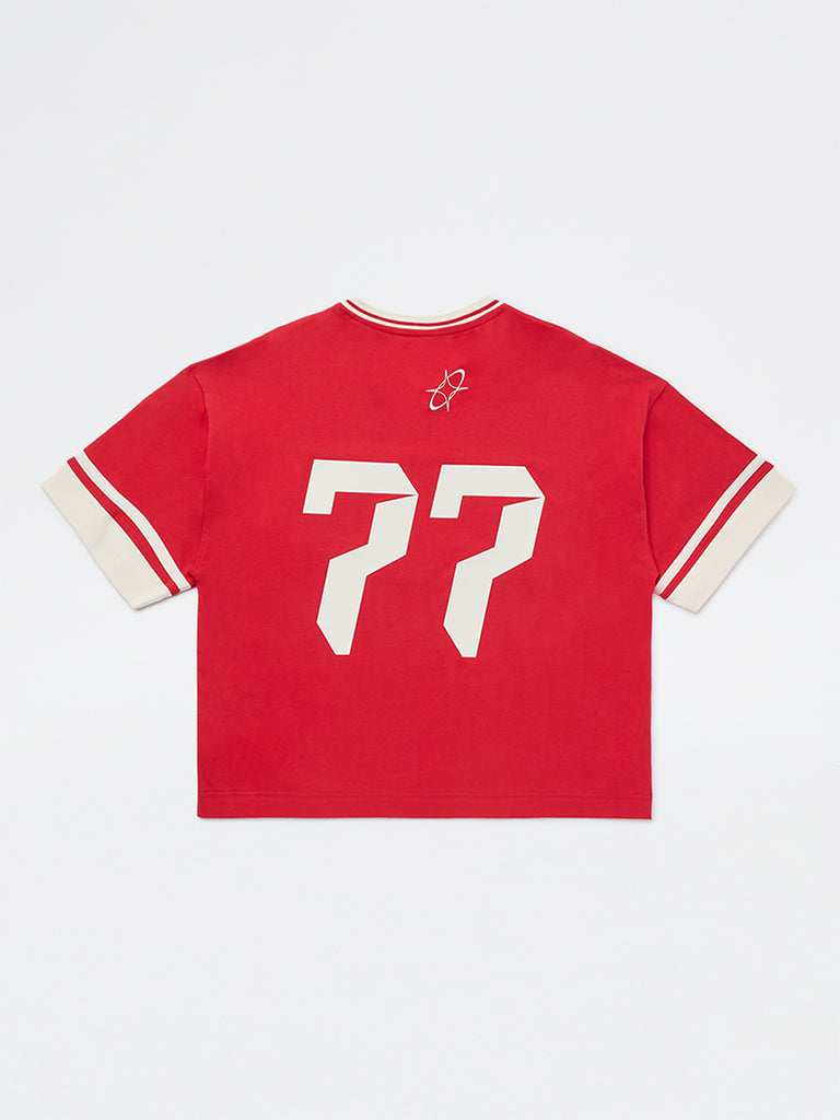 Y&F Kids Boys Red Text Design Cotton T-Shirt