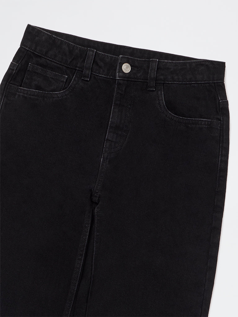 Y&F Kids Boys Black Mid-Rise Jeans