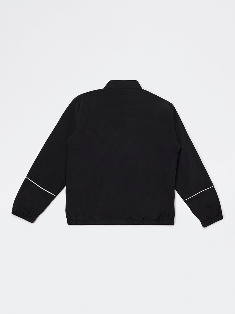 Y&F Kids Boys Black Colour-Blocked Jacket