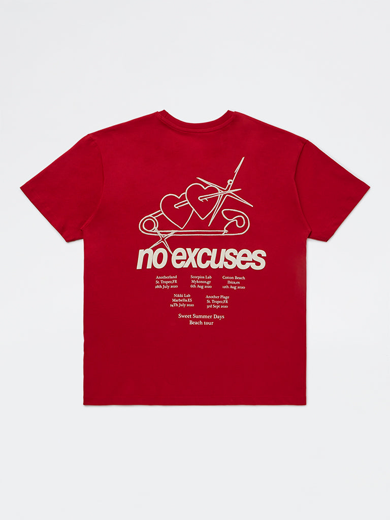 Y&F Kids Girls Red Typographic Cotton T-Shirt