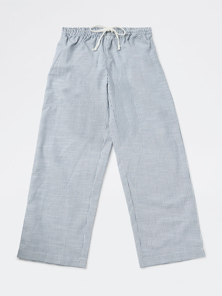 Y&F Kids Girls Blue Striped High-Rise Pants