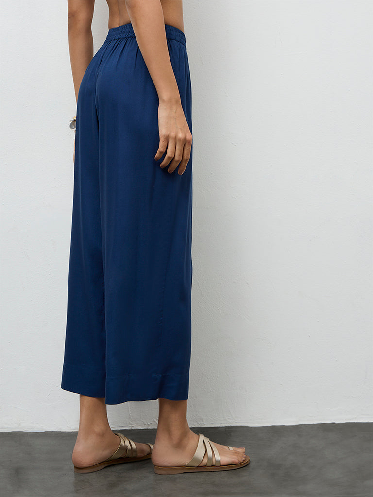 Utsa Indigo Solid Pants