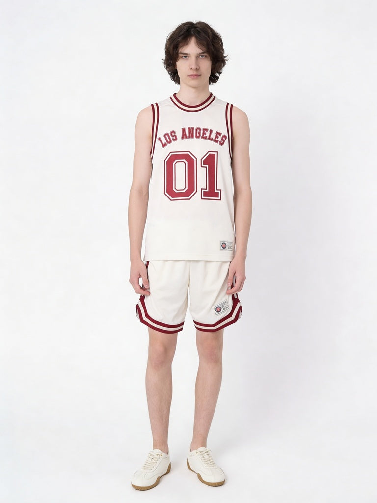 Y&F Kids Boys Boys Off-White Printed Sleeveless T-Shirt