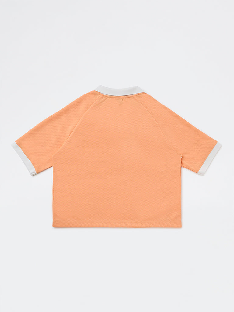 Y&F Kids Boys Orange Numerical Printed T-Shirt