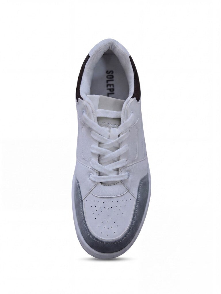 SOLEPLAY Grey Perforated Lace-Up Sneakers