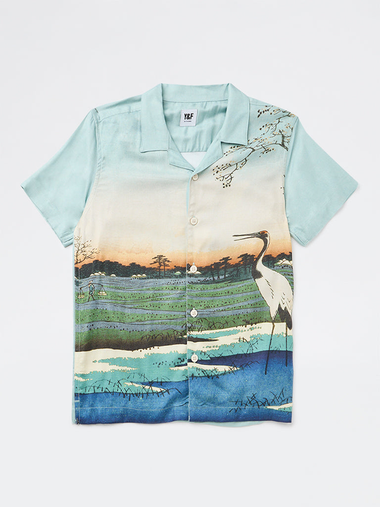 Y&F Kids Boys Multicolour Nature-Inspired Shirt