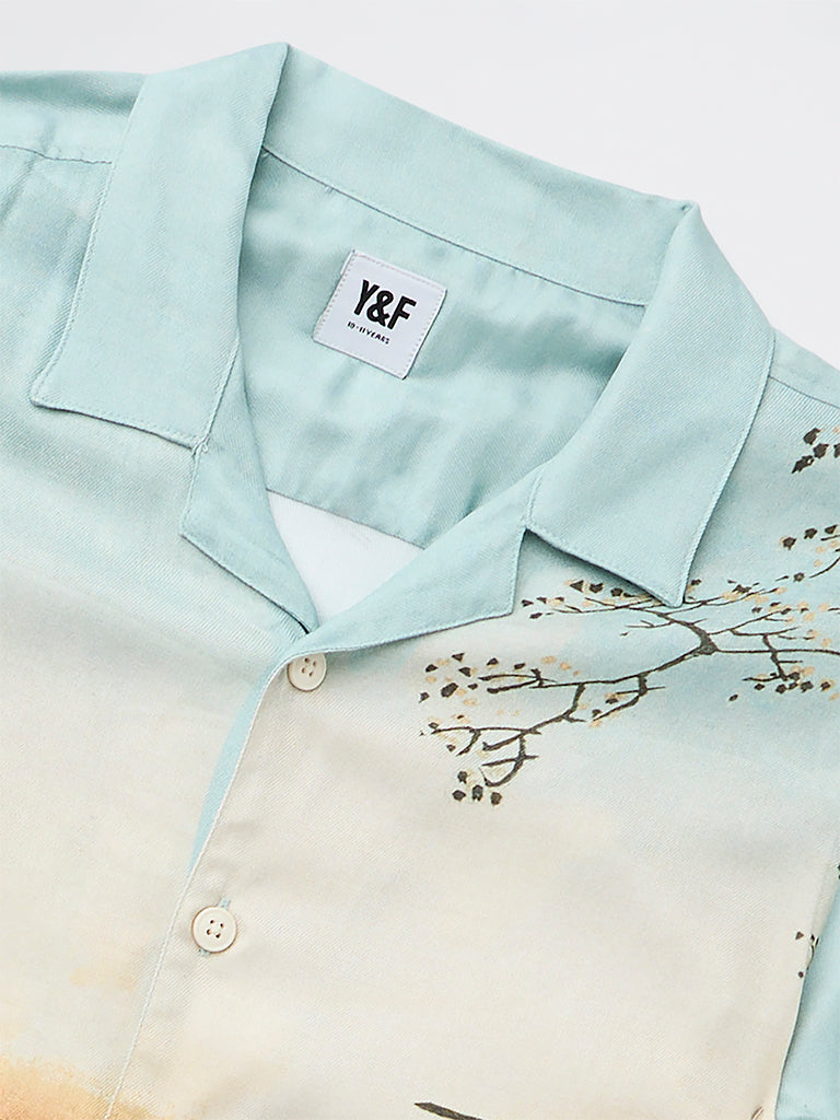 Y&F Kids Boys Multicolour Nature-Inspired Shirt